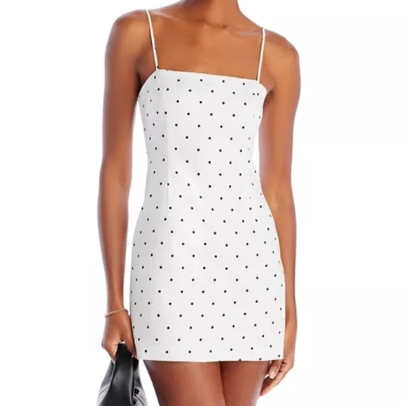 Bardot Joie Linen Mini Dress Women’s Straight Neck Slim Straps Lightweight Print - Picture 3 of 8